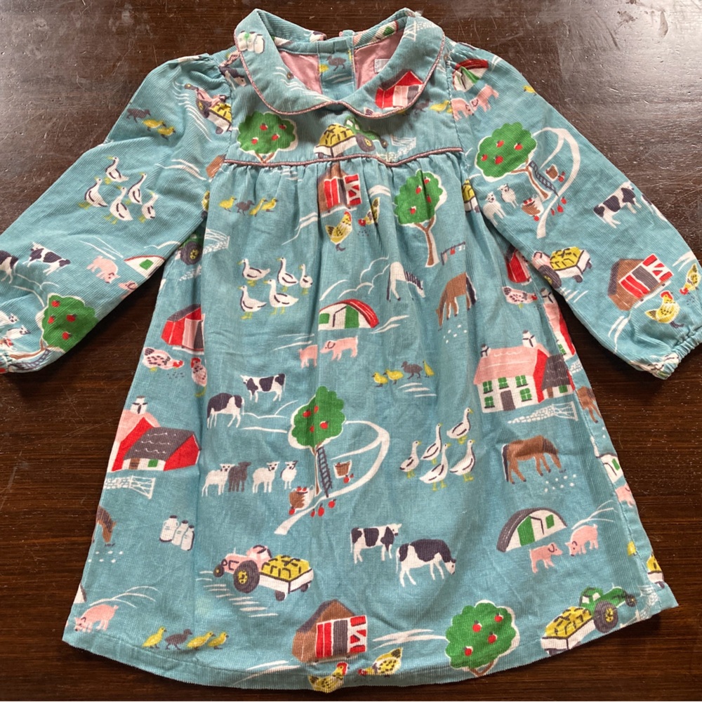 Baby Boden Corduroy farm dress